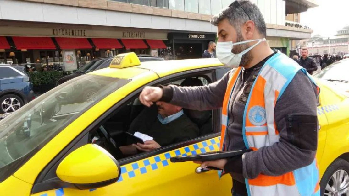 Taksim'de ticari taksi denetiminde ceza yağdı