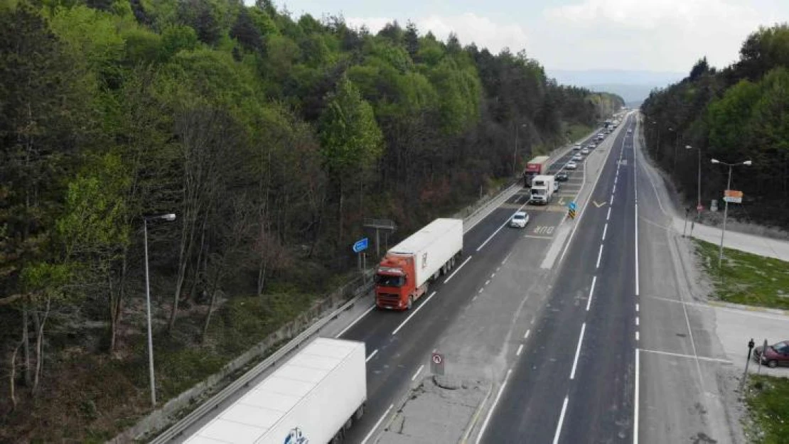 TEM'in Bolu Dağı geçişindeki yol çalışması D100'deki işletmecileri sevindirdi