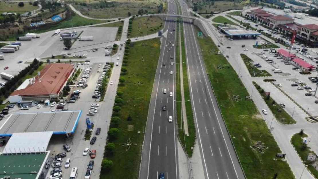 TEM'in Bolu geçişinde tatilcilerin dönüş yoğunluğu başladı