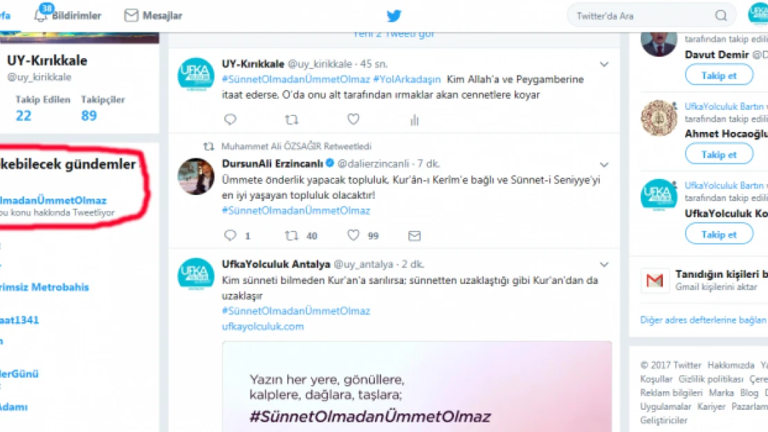 Ufka Yolculuk, twitter'da ilk sırayı aldı