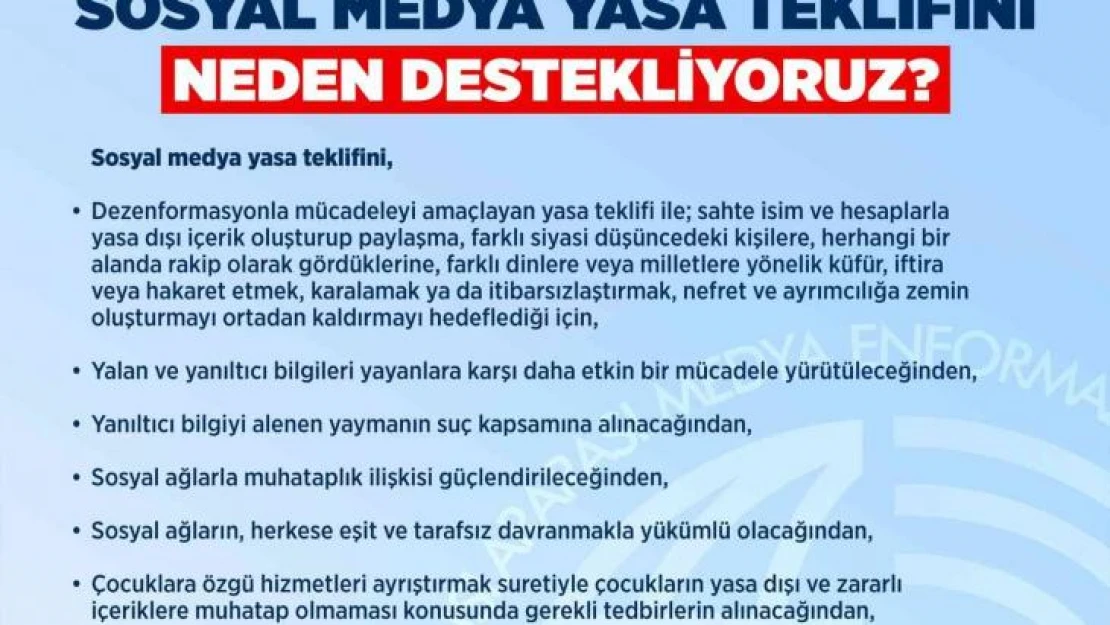 UMED, sosyal medya yasa teklifini neden desteklerini açıkladı