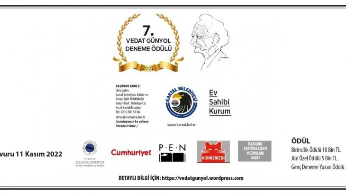 Vedat Günyol 7. Deneme Yarışması için başvuru süreci başladı