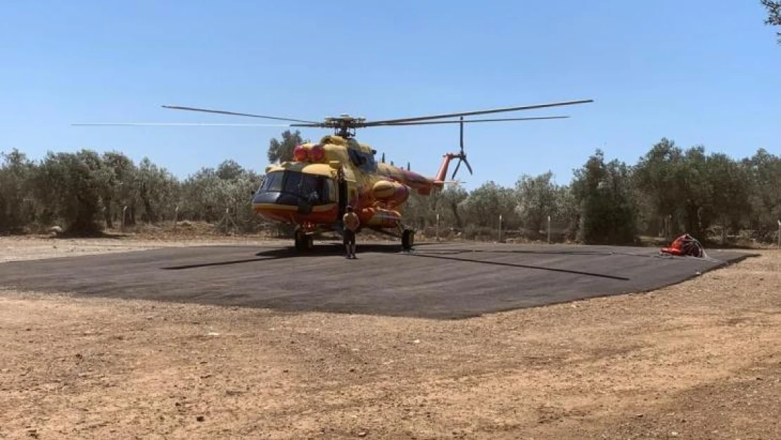 Yarasa helikopterler gece yangınlarının söndürülmesinde büyük rol oynadı