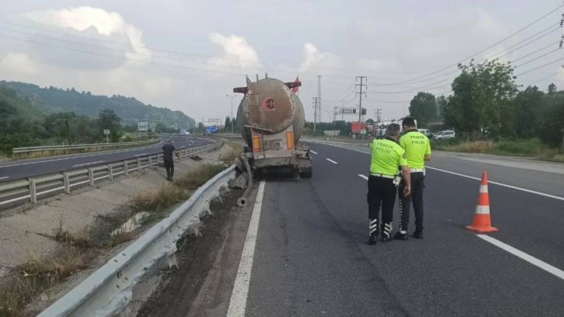 Yokuş aşağı inen tankerin freni patladı