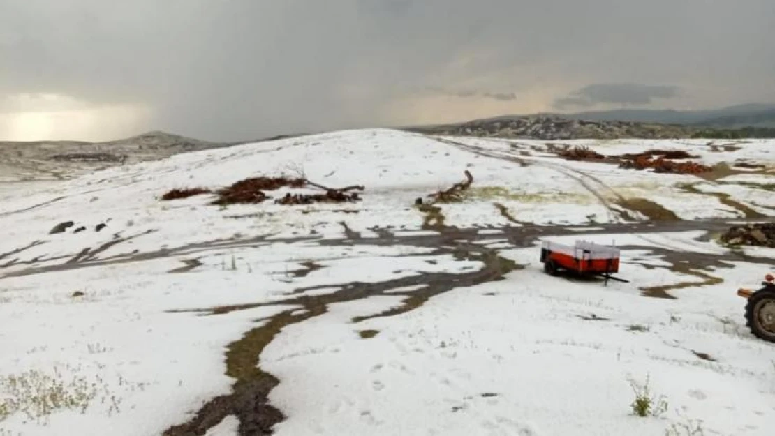 Yozgat'ta dolu yağışı etkili oldu