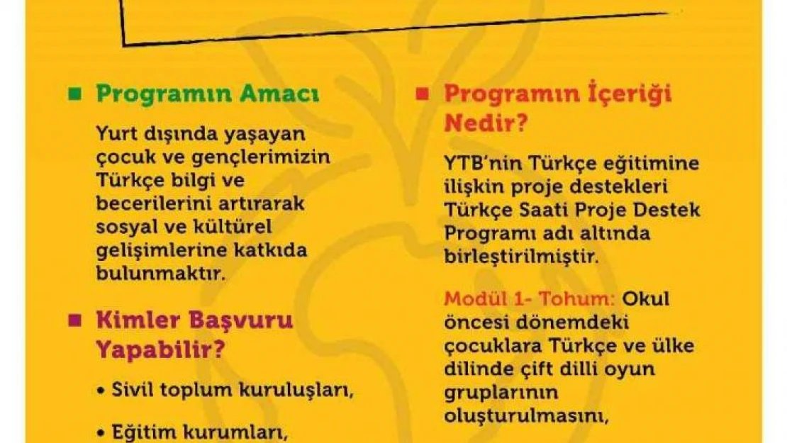 YTB'den yurt dışında Türkçe öğreten kurumlara destek