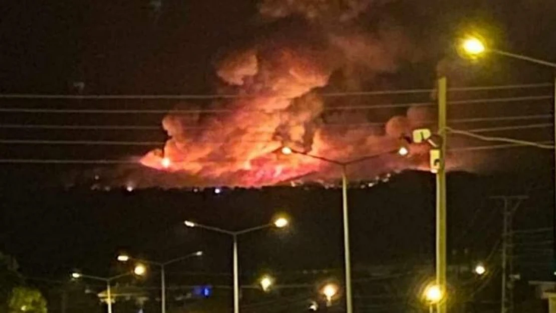 Yunanistan'daki yangın Edirne'nin sınır köylerine dayandı, alevler gökyüzünü kapladı