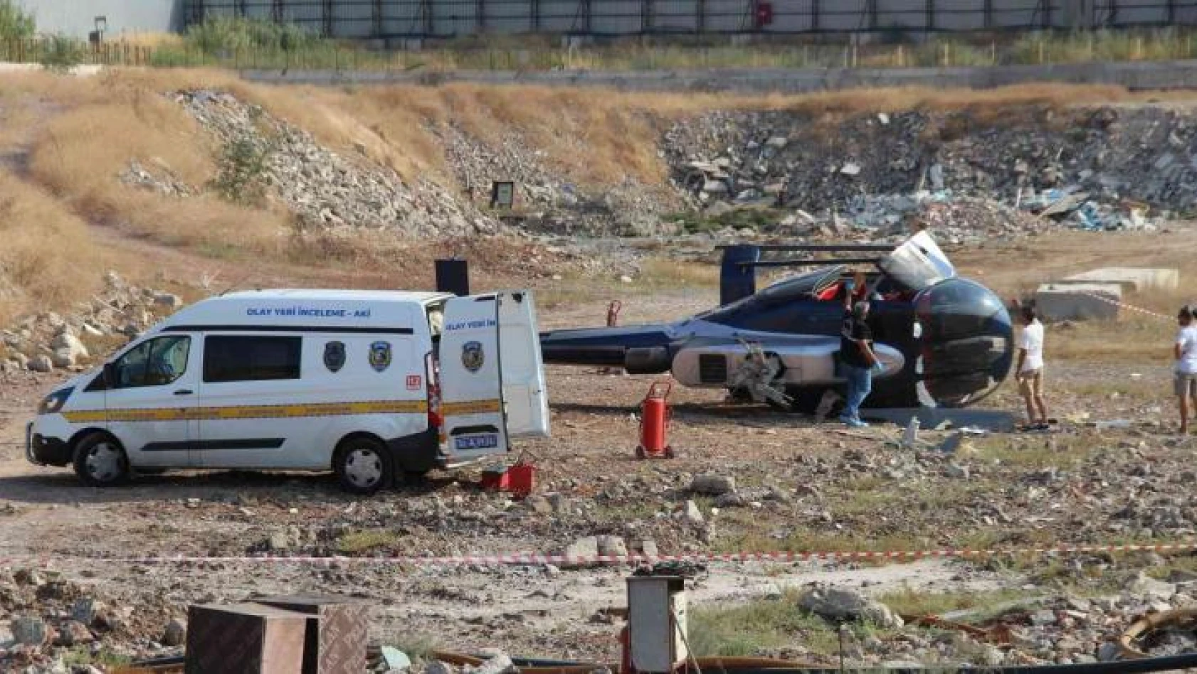 Helikopter kazasının yaşandığı yerde çalışmalar sürüyor