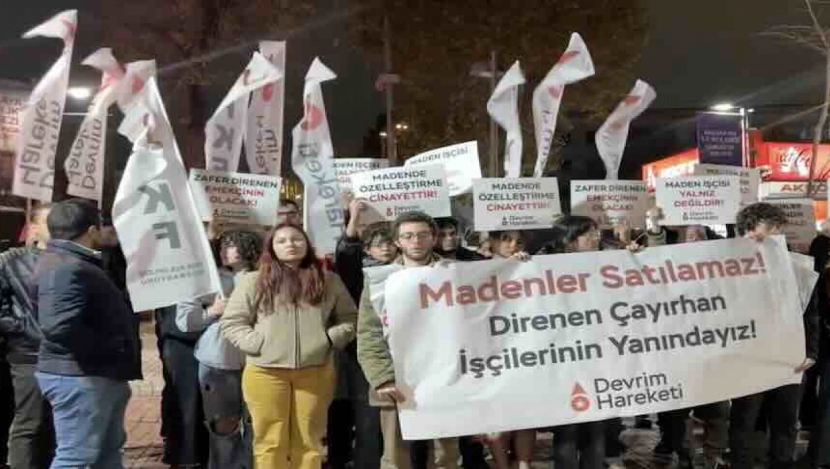 Çayırhan Termik Santrali'nde 500 madencinin özelleştirme protestosu sürüyor