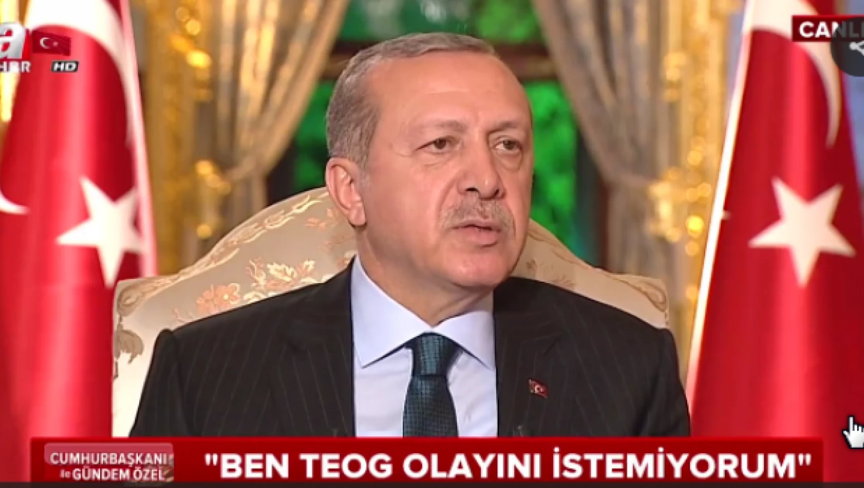 Erdoğan, &quotTEOG olayını istemiyorum."