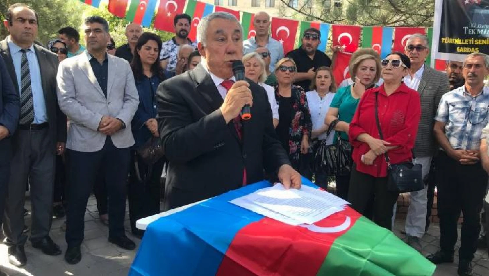 Iğdır'da Ermenistan'ın Azerbaycan'a yaptığı saldırılar kınandı