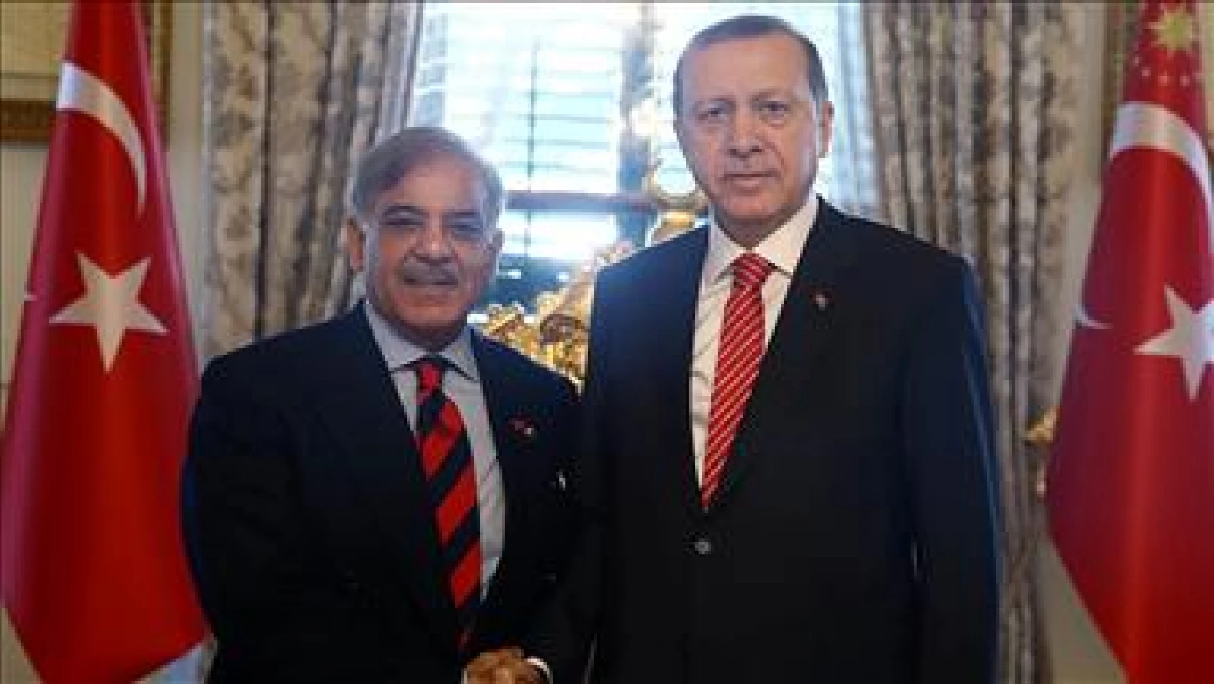 Cumhurbaşkanı Erdoğan, Şahbaz Şerif'i kabul etti