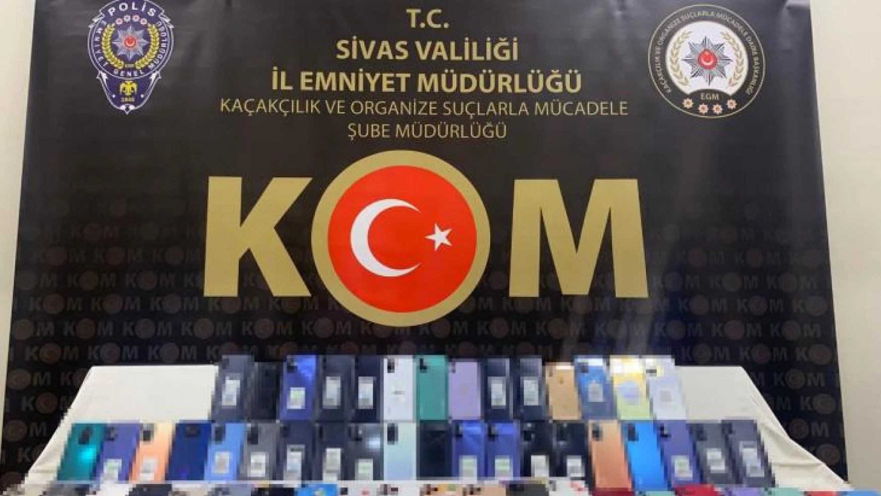 Sivas'ta telefon kaçakçılarına darbe