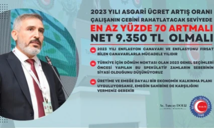 Tuncay Dolu'dan 'Asgari ücret en az 9 bin 350 lira olsun' önerisi