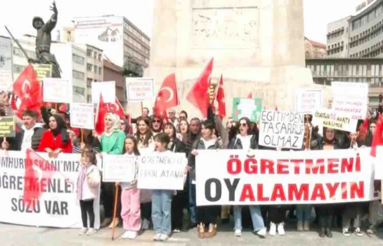 Atama bekleyen öğretmenler Ankara'da 'mülakatsız 68 bin atama' talebiyle eylem yaptı