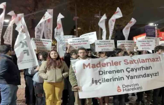 Çayırhan Termik Santrali'nde 500 madencinin özelleştirme protestosu sürüyor