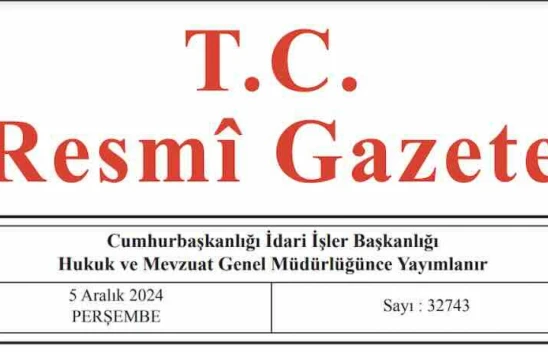 Resmi Gazete'de bugün (05.12.2024)
