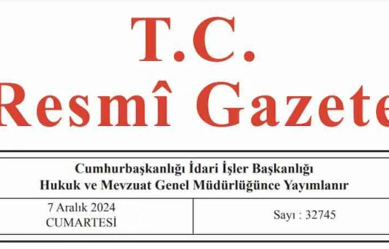 Resmi Gazete'de bugün (07.11.2024)