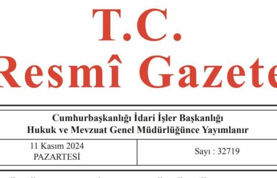 Resmi Gazete'de bugün (11.11.2024)