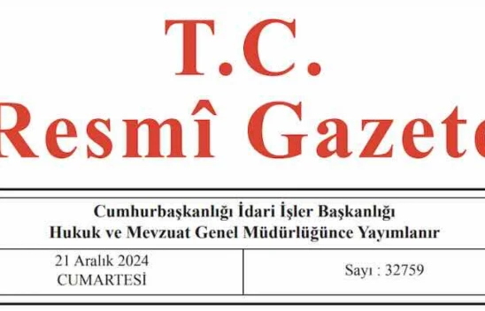 Resmi Gazete'de bugün (21.12.2024)