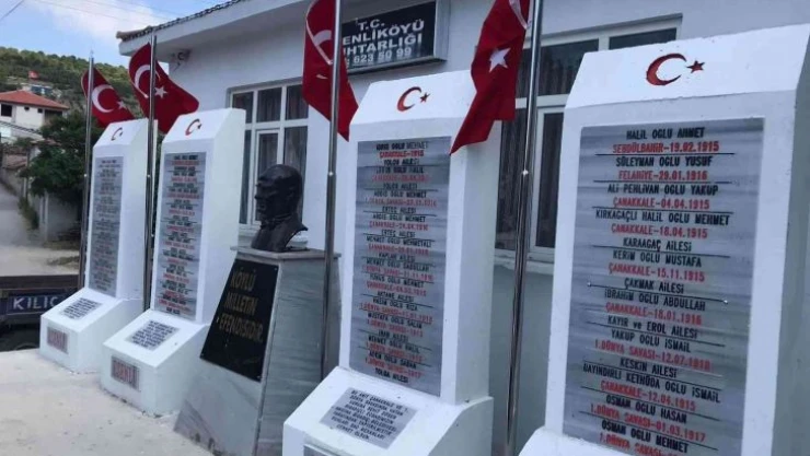 1915 Çanakkale Köprü açılışı öncesi 69 kırsal mahalleye Şehitler Abidesi yapıldı
