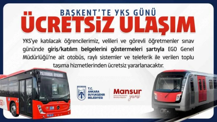 ABB'den YKS'ye girecek adaylara ücretsiz ulaşım imkânı