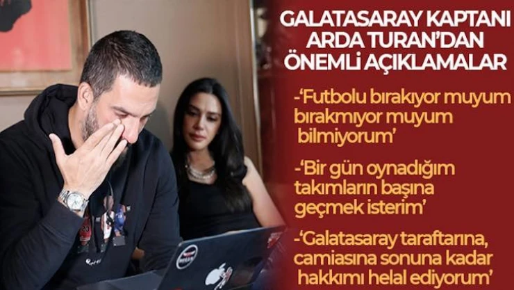 Arda Turan: 'Futbolu bırakıyor muyum bırakmıyor muyum bilmiyorum, eşim de bana sordu, 'oturup konuşacağız' dedim'