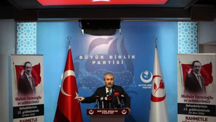 BBP Genel Başkanı Destici: 'Şiddet mağduru kadınlara baro tarafından ücretsiz avukat görevlendirilecek'