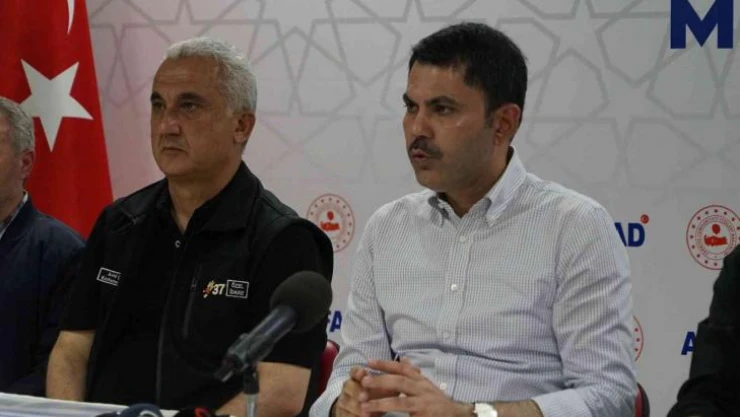 Çevre, Şehircilik ve İklim Değişikliği Bakanı Kurum: '16 binada 36 bölümün ağır hasarlı olduğu veya yıkık olduğunun tespitini yaptık'