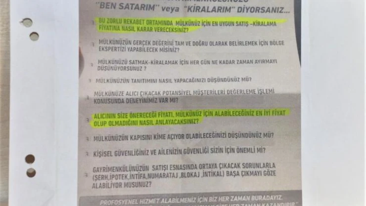 Emlakçıların kapı kapı gezip yüksek kira getirisi için broşür dağıttığı ortaya çıktı