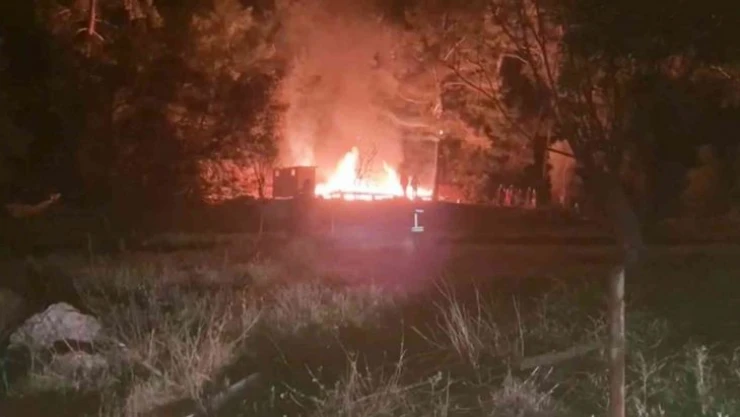 Fethiye'de bungalov yangını