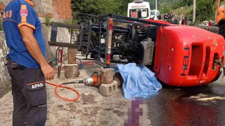Forkliftin altında kalan operatörü hayatını kaybetti