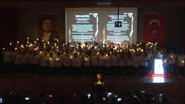 Hemşirelik öğrencileri 'Işık'larını teslim aldı