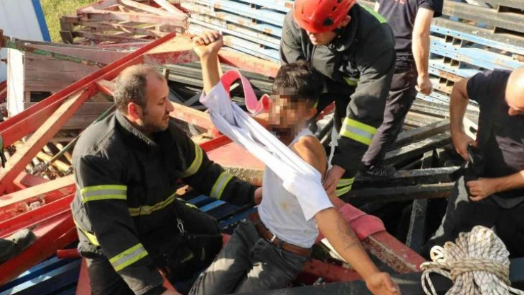 İskele demirlerini çalmak istedi, bin pişman oldu