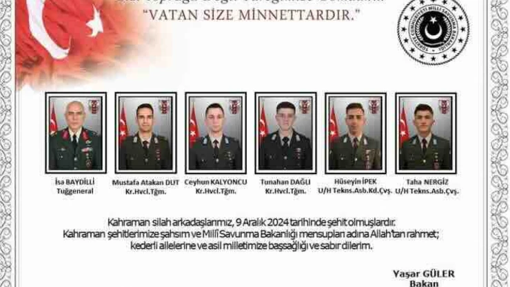 Isparta'da askeri helikopter düştü: 6 asker şehit