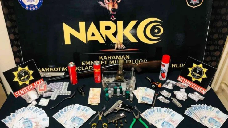Karaman merkezli uyuşturucu operasyonunda 12 tutuklama