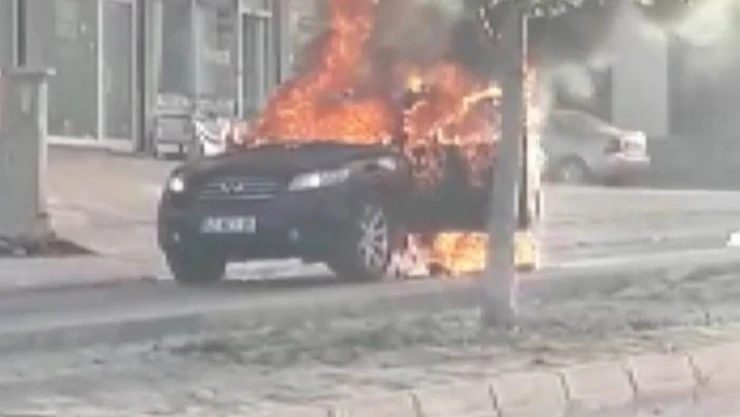 Konya'da cip alev alev yandı