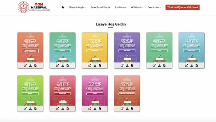 'Liseye Hoş Geldin' kitapları erişime açıldı