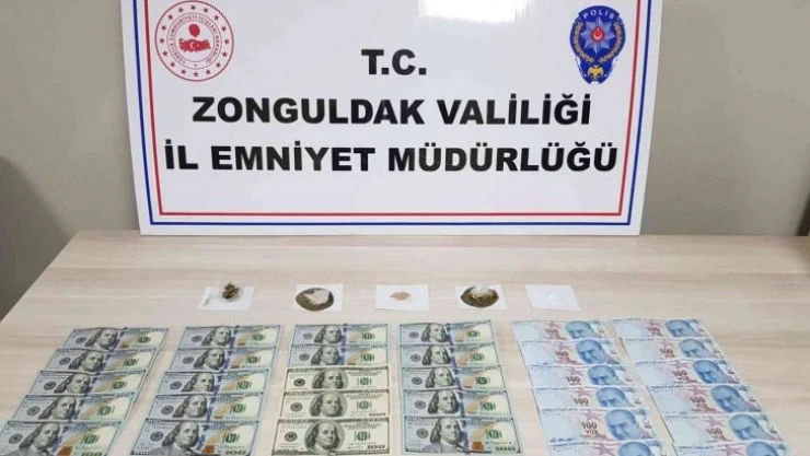 Narkotik ekipleri uyuşturucu ve paraya el koydu