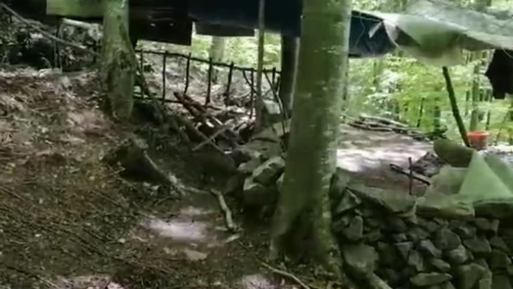 Ormanlık alanda kaçak kazı yapan şahıs jandarmaya yakalandı