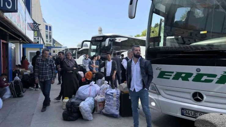 Otogarda bayram yoğunluğu