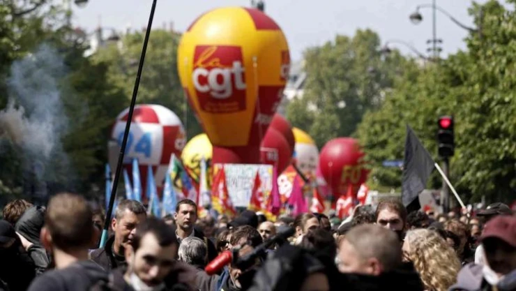 Paris'te olaylı 1 Mayıs kutlaması
