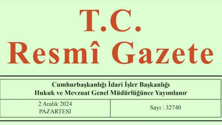 Resmi Gazete'de bugün (02.12.2024)