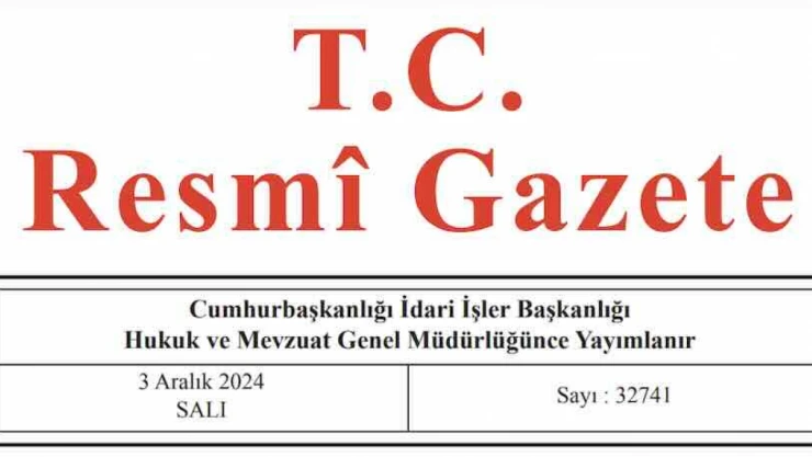 Resmi Gazete'de bugün (03.12.2024)