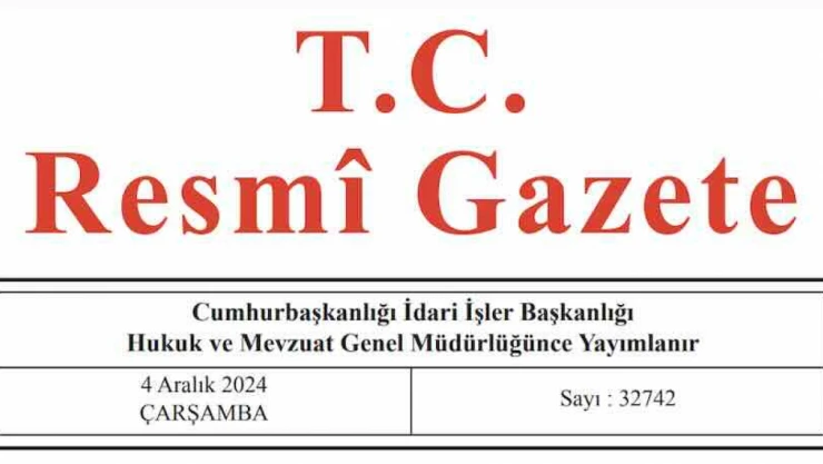 Resmi Gazete'de bugün (04.12.2024)