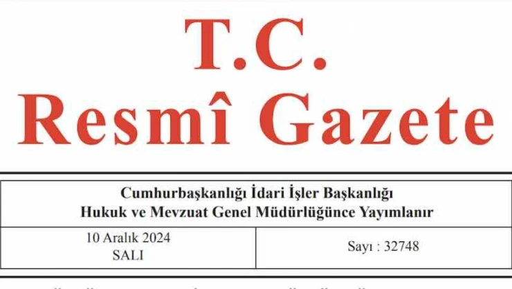 Resmi Gazete'de bugün (10.12.2024)