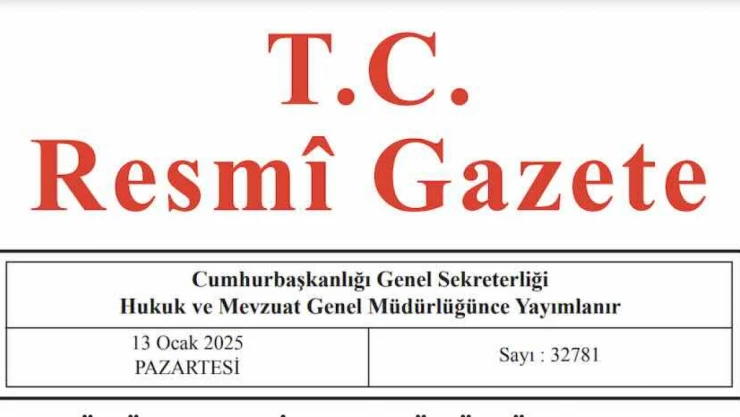 Resmi Gazete'de bugün (13.01.2025)