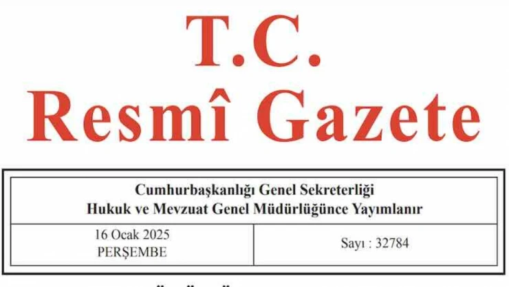 Resmi Gazete'de bugün (16.01.2025)