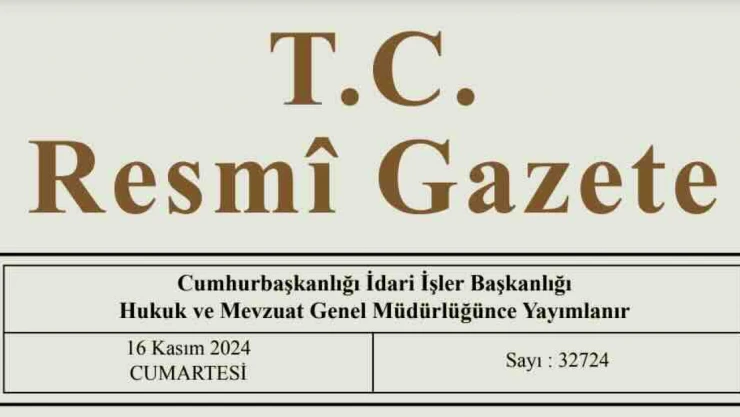 Resmi Gazete'de bugün (16.11.2024)