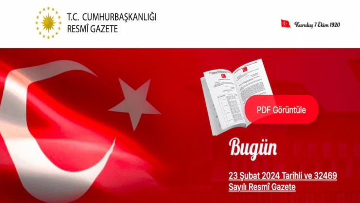 Resmi Gazete'de bugün (23.02.2024)
